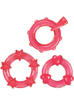 Load image into Gallery viewer, Magic C-Rings Cock Rings - Red - 3 Piece Set
