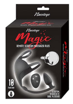 Load image into Gallery viewer, Magic Remote Controlled Scrotum Massager Rechargeable Silicone Plug - Black
