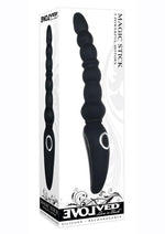 Load image into Gallery viewer, Magic Stick Rechargeable Silicone Beaded Vibrator - Black