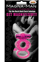 Load image into Gallery viewer, Magna Man Magnetic Vibrating Cock Ring - Magenta/Pink
