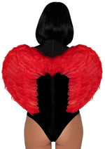 Load image into Gallery viewer, Marabou Trim Wings - Red - One Size
