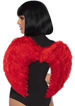 Load image into Gallery viewer, Marabou Trim Wings - Red - One Size
