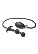 Load image into Gallery viewer, Master Series Ass Rattler Weighted Inflatable Silicone Anal Plug - Black
