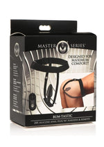 Load image into Gallery viewer, Master Series Bum-Tastic 28x Rechargeable Silicone Anal Plug with Harness and Remote Control - Black
