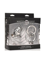 Load image into Gallery viewer, Master Series Caged Cougar Stainless Steel Locking Chastity Cage - Silver
