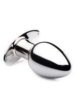 Load image into Gallery viewer, Master Series Chrome Blast 7x Rechargeable Anal Plug with Remote Control - Silver - Large
