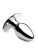 Load image into Gallery viewer, Master Series Chrome Blast 7x Rechargeable Anal Plug with Remote Control - Silver - Small
