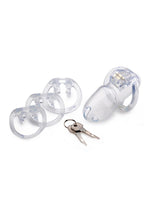 Load image into Gallery viewer, Master Series Clear Captor Chastity Cage with Keys - Clear - Large
