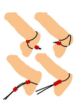 Load image into Gallery viewer, Master Series - Crimson Tied Bolo Lasso Style Adjustable Cock Ring
