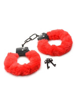 Load image into Gallery viewer, Master Series Cuffed In Fur Furry Handcuffs - Red
