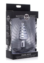 Load image into Gallery viewer, Master Series Dark Hive Metal and Silicone Anal Plug - Metal/Silver
