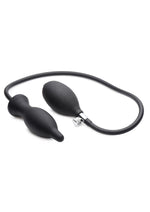 Load image into Gallery viewer, Master Series Dark Inflator Inflatable Silicone Anal Plug - Black
