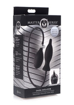 Load image into Gallery viewer, Master Series Dark Inflator Inflatable Silicone Anal Plug - Black
