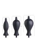 Load image into Gallery viewer, Master Series Dark Inflator Inflatable Silicone Anal Plug
