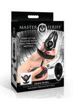 Load image into Gallery viewer, Master Series Dark Pearl Inflatable Rechargeable Vibrating Butt Plug - Black
