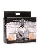 Load image into Gallery viewer, Master Series Double Lockdown Locking Customizable Chastity Cage - Clear
