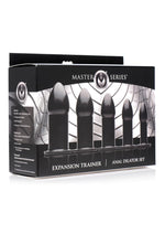 Load image into Gallery viewer, Master Series Expansion Trainer Anal Dilator - Black - 5 Piece/Set