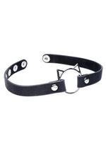 Load image into Gallery viewer, Master Series Kinky Kitty Adjustable Ring Choker Slim - Black
