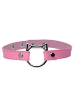 Load image into Gallery viewer, Master Series Kinky Kitty Adjustable Ring Choker Slim - Pink
