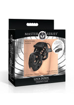 Load image into Gallery viewer, Master Series Lock Down Chastity Cage - Black
