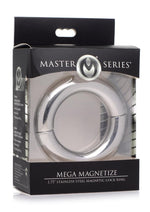 Load image into Gallery viewer, Master Series Mega Magnetize Stainless Steel Cock Ring - Silver - 1.75in
