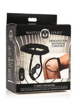 Load image into Gallery viewer, Master Series P-Spot Plugger 28x Rechargeable Silicone Prostate Plug with Harness and Remote Control - Black