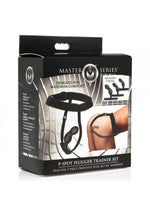 Load image into Gallery viewer, Master Series P-Spot Plugger Trainer Silicone Anal - Black - 3 Piece/Set