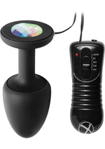 Load image into Gallery viewer, Master Series Paragon Gem Accented Vibrating Anal Plug - Black