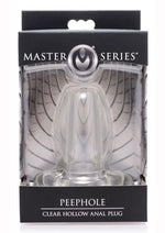 Load image into Gallery viewer, Master Series Peephole Clear Hollow Anal Plug - Clear - Small