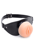 Load image into Gallery viewer, Master Series Pussy Face Oral Sex Mouth Gag - Vanilla
