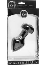 Load image into Gallery viewer, Master Series Spade Petite Jewel Aluminum Anal Plug - Black/Metal