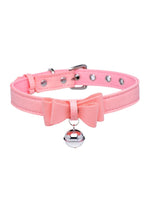 Load image into Gallery viewer, Master Series Sugar Kitty Cat Bell Collar - Pink/Silver
