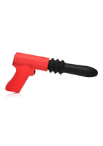 Load image into Gallery viewer, Master Series Thrusting Pistola Rechargeable Silicone Vibrator - Black/Red
