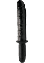 Load image into Gallery viewer, Master Series Violator XL Vibrating Dildo Thruster - Black - XLarge