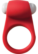 Load image into Gallery viewer, Maxx Gear Pleasure Ring Silicone Vibrating Cock Ring - Red
