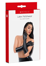 Load image into Gallery viewer, ME YOU US Latex Full Length Gloves - Black - Large
