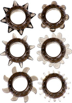Load image into Gallery viewer, ME YOU US Tickler Bulk Textured Cock Ring Assorted - Smoke - 102 Packs/Per Bag
