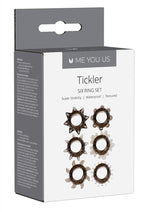 Load image into Gallery viewer, ME YOU US Tickler Ring Set Assorted Textured Cock Rings - Smoke - 6 Pack
