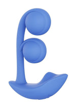 Load image into Gallery viewer, Melody Pressure Sensing App-Controlled Rechargeable Silicone Twin Balls Clit and G-Spot Vibrator - Blue
