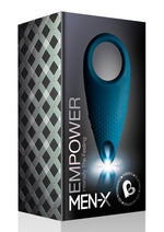 Load image into Gallery viewer, Men-X Empower Silicone Rechargeable Couples Stimulator Ring - Blue
