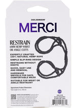 Load image into Gallery viewer, Merci Hogtied Bind and Tie 6mm Hemp Wrist Or Ankle Cuffs
