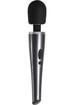 Load image into Gallery viewer, Mighty Metallic Wand Rechargeable Silicone Body Massager
