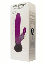 Load image into Gallery viewer, Mini Bonnie and Clyde Rechargeable Silicone Rabbit Vibrator - Black/Purple
