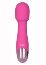 Load image into Gallery viewer, Mini Miracle Silicone Rechargeable Wand Massager - Pink

