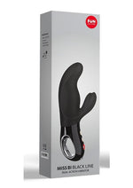 Load image into Gallery viewer, Miss Bi Silicone Vibrator with Clitoral Stimulator - Black

