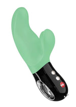 Load image into Gallery viewer, Miss Bi Silicone Vibrator with Clitoral Stimulator - Jade - Green
