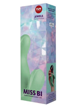 Load image into Gallery viewer, Miss Bi Silicone Vibrator with Clitoral Stimulator - Jade - Green
