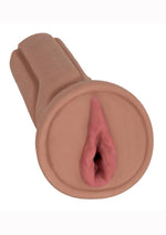 Load image into Gallery viewer, Mistress Arielle Vibrating Bioskin Dual Density Stroker - Pussy - Caramel

