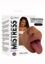 Load image into Gallery viewer, Mistress Mercedes Bioskin Vibrating Stroker - Mouth - Chocolate
