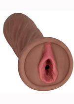 Load image into Gallery viewer, Mistress Natalia Vibrating Bioskin Dual Density Stroker - Pussy - Chocolate
